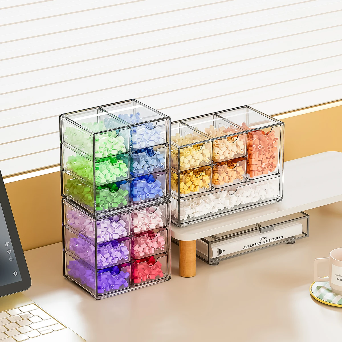 Acrylic Organizer with 6 Drawers ,Clear Storage Drawers for Office Supplies,Desk Organization and Storage for Makeup,Jewelry,Art - view 6