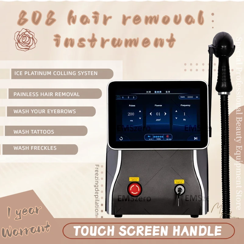 

Professional Laser Hair Removal Machine Painless Ice Titanium Diode Triple Wave 755 1064 808nm Epilation Device Alexandra