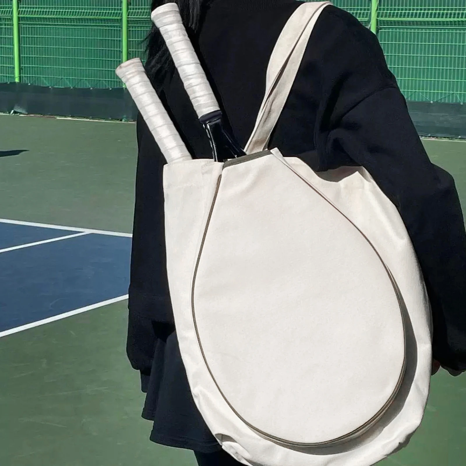 

Холщовая сумка для теннисных ракеток для профессионалов или начинающих, теннисная сумка для кемпинга, мужская сумка на плечо, модный держатель для ракеток для путешествий