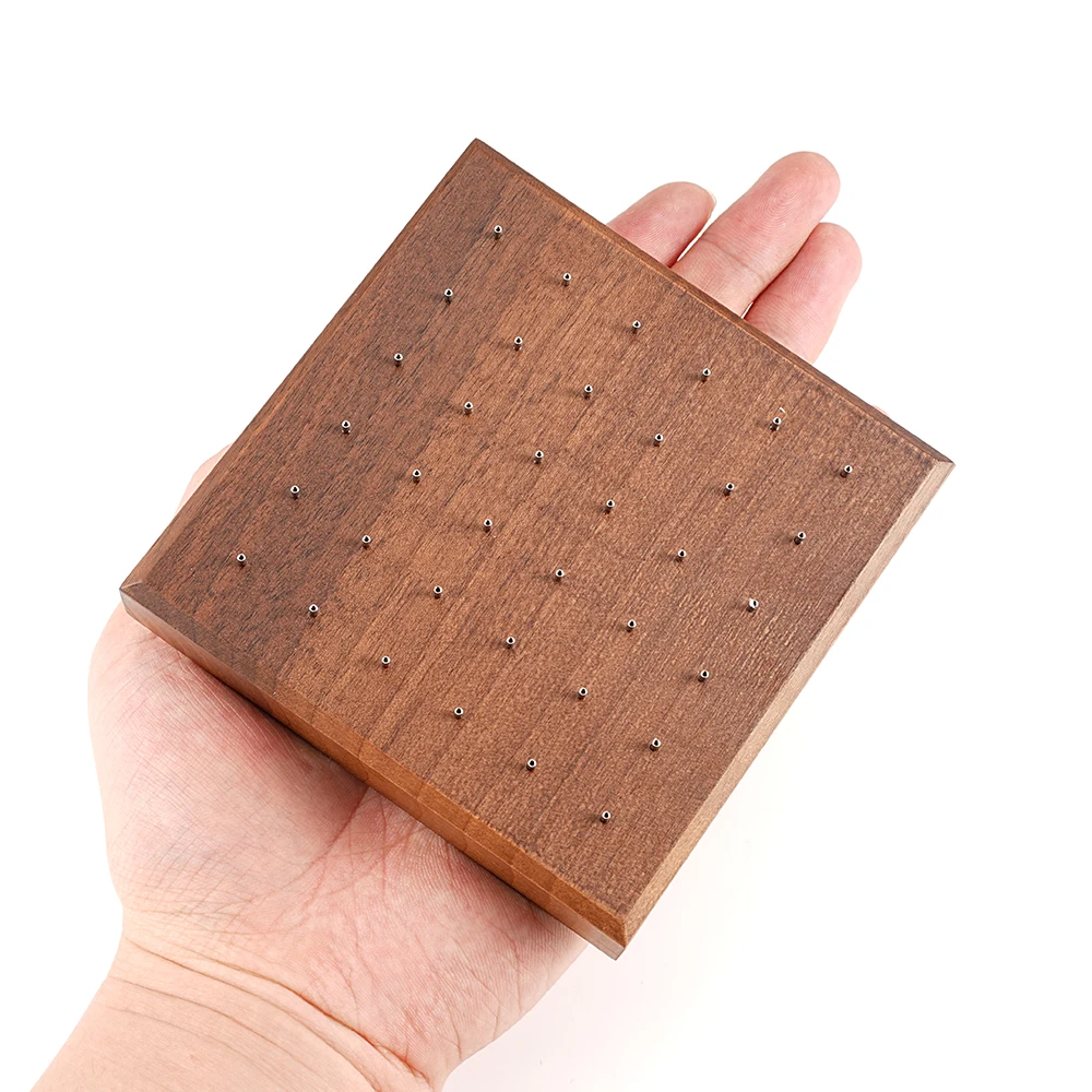 Black Walnut Solid Wood Display Stand for 16G 14G Piercing Jewelry Modern Display Holder with 36 Holes
