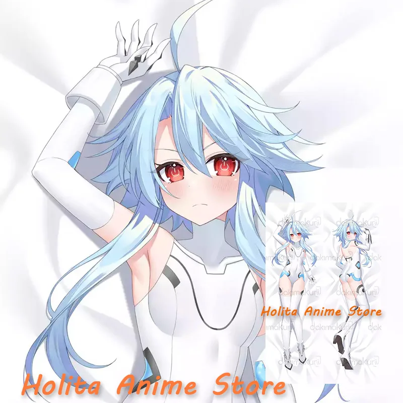 Dakimakura White Heart Hyperdimension Neptunia Anime Double sided Print Life-size Body Pillow Cover