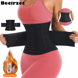 Birzet Waist Trainer Set cintura dimagrante fodero per pancia cinghie per il controllo dell'addome cintura riduttiva estensibile donna Body Shaper