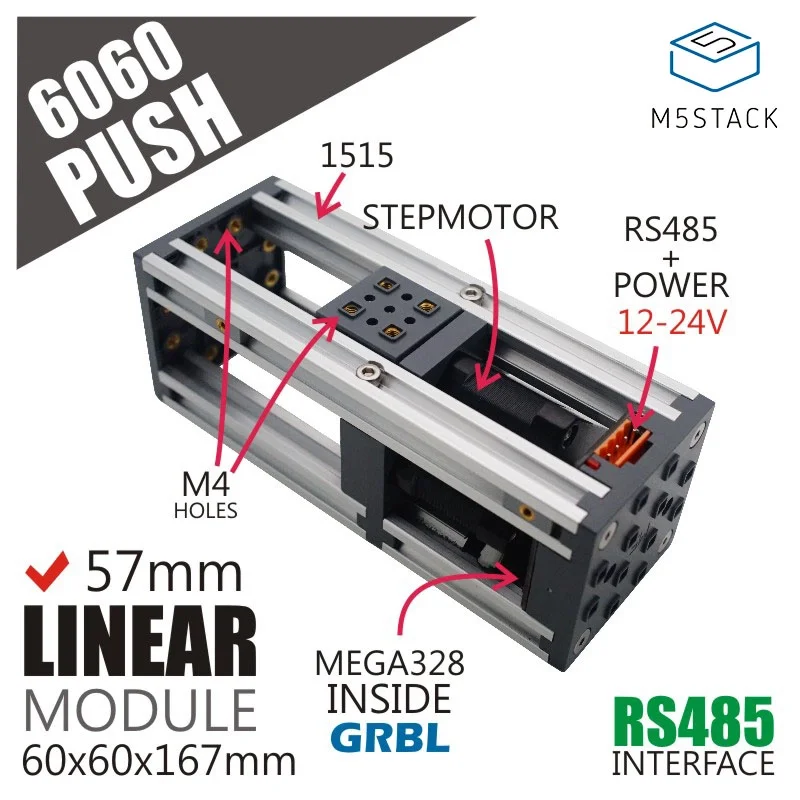 M5Stack Official 6060-PUSH Linear Motion Control