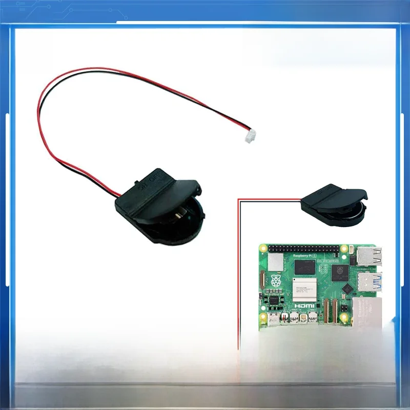 Boîtier de batterie Raspberry Pi 5 RTC, support d'horloge en temps réel pour RPI 5 Pi5 (batterie CR2032 non incluse)