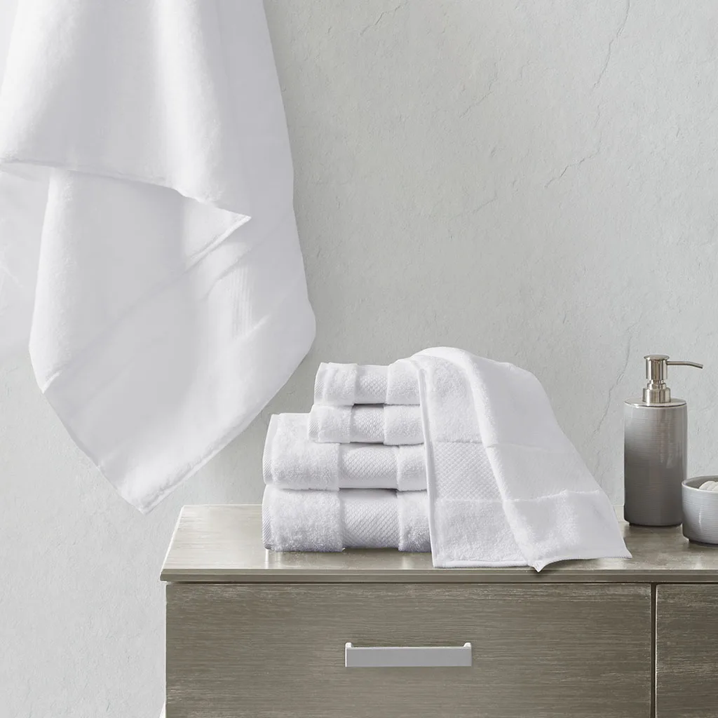 

Cotton 6 Piece Bath Towel Set (White + Cotton)