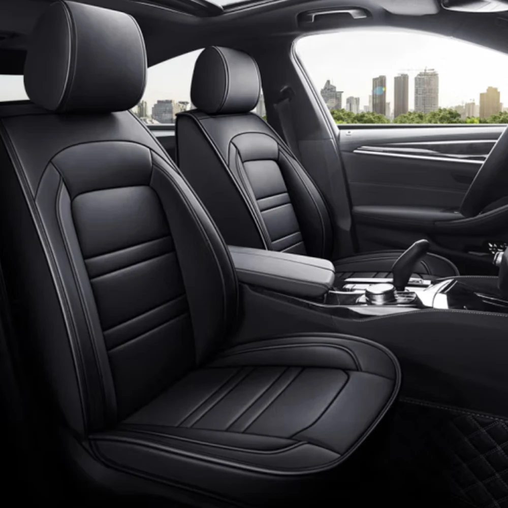 

All Season Quited PU Leather Car Seat Cover Full Surrounded Seat Protector Waterproof Universal Fit Sedan Suv Pick-up Truck Seat