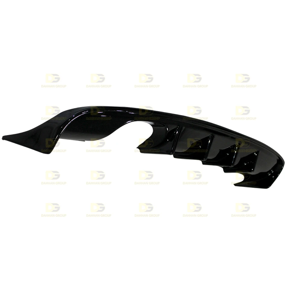 Rieger estilo divisor difusor traseiro, saída de escape dupla esquerda spoiler labial, piano gloss plástico preto, S3, RS3, 8P, 2003-2012