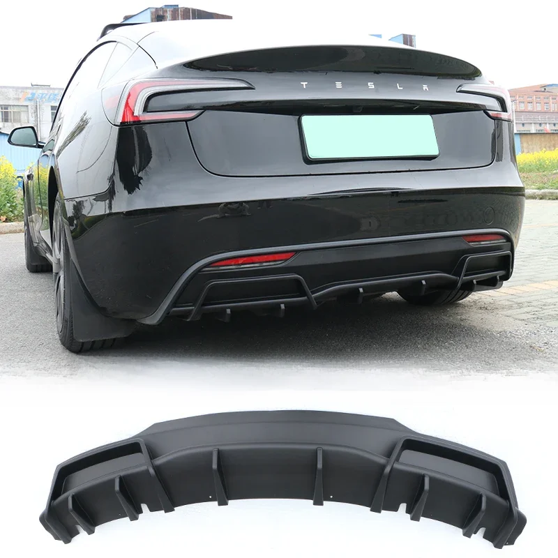 Dla Tesla 2024 Model3 highland Body Kit wzór z włókna węglowego tylny dyfuzor tylna warga typ nakładki wygląd akcesoria samochodowe — zdjęcie 2