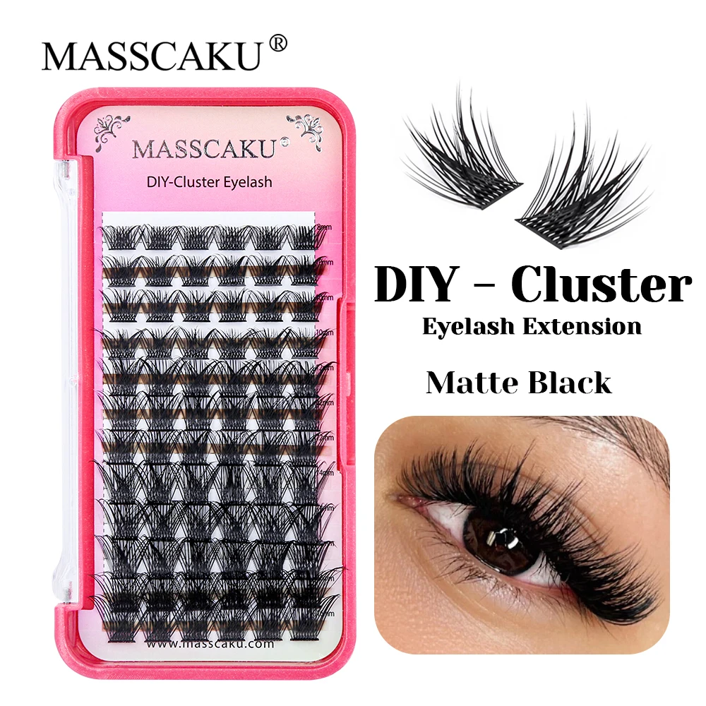 

MASSCAKU D/DD Curl Natural Looks DIY Segmented Clusters Lashes Premium Synthetic Mink Material Volume Eyelashes for Daily Wear