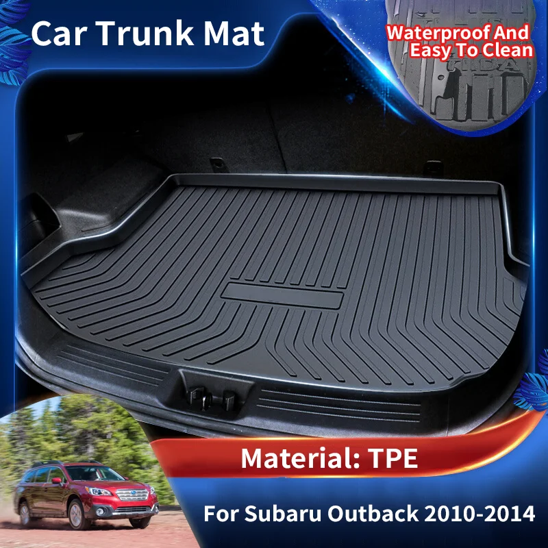 

TPE Car Rear Trunk Mat Waterproof Protective Liner Trunk Tray Floor Mats for Subaru Outback 2010 2011 2012 2013 2014 Accessories