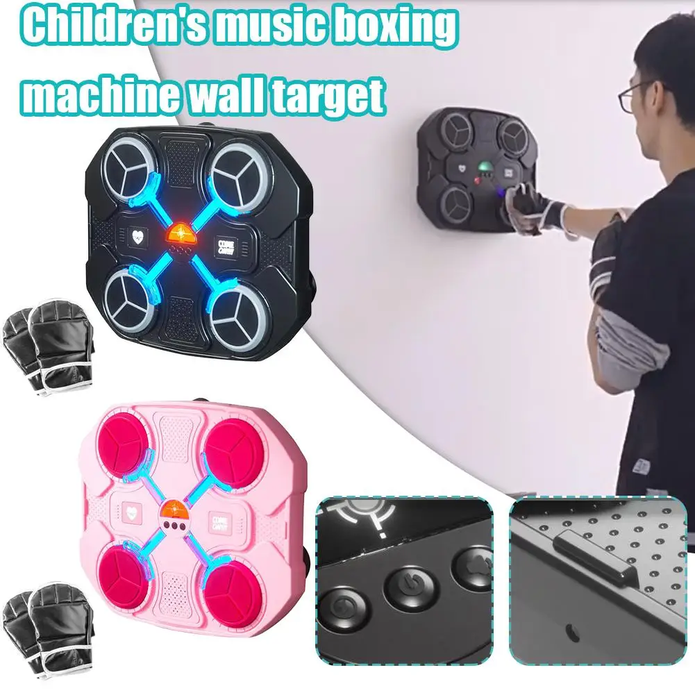 

Smart Music Boxing Machine Wall Target Home Electronic Reaction Target Rhythm Trainer Decompression Toy For Children With Gloves