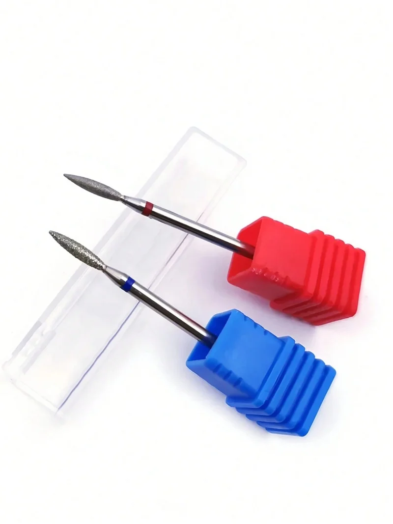 Foret à ongles enduit de diamant, outil d'élimination rapide des peaux mortes en forme de cône pour lime à ongles électrique, Salon de manucure et de pédicure, 1/2 pièces