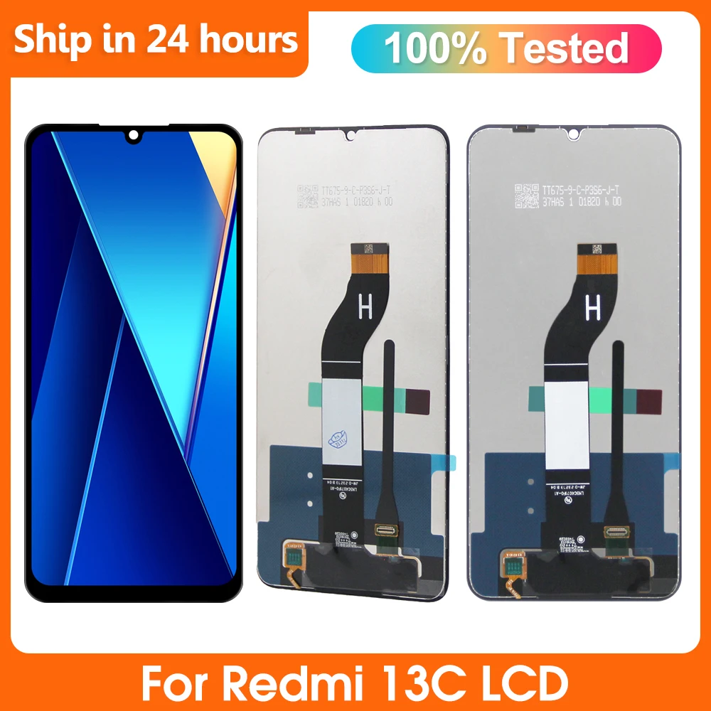 

100% Tested 6.74'' LCD For Xiaomi Redmi 13C 23100RN82L Display Touch Panel Screen Assembly Pantalla For Redmi 13c LCD Screen