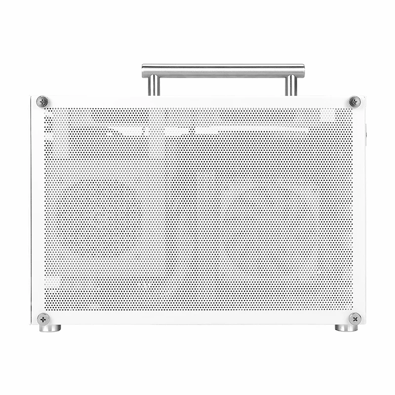 Imagem -06 - Metalfish-mini Itx Caixa Preta com Painel Lateral Acrílico ou Malha e Alça Portátil Suporte Sfx Psu Gpu 2x120 mm Ventilador 9l T60