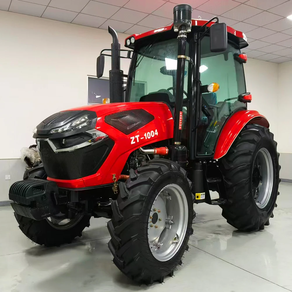 100HP 4WD Agricultural Farm Tractor Euro5 CE EPA Certified Diesel Wheeled Tractor Optional Cabin & Front Loader For Farm Orchard
