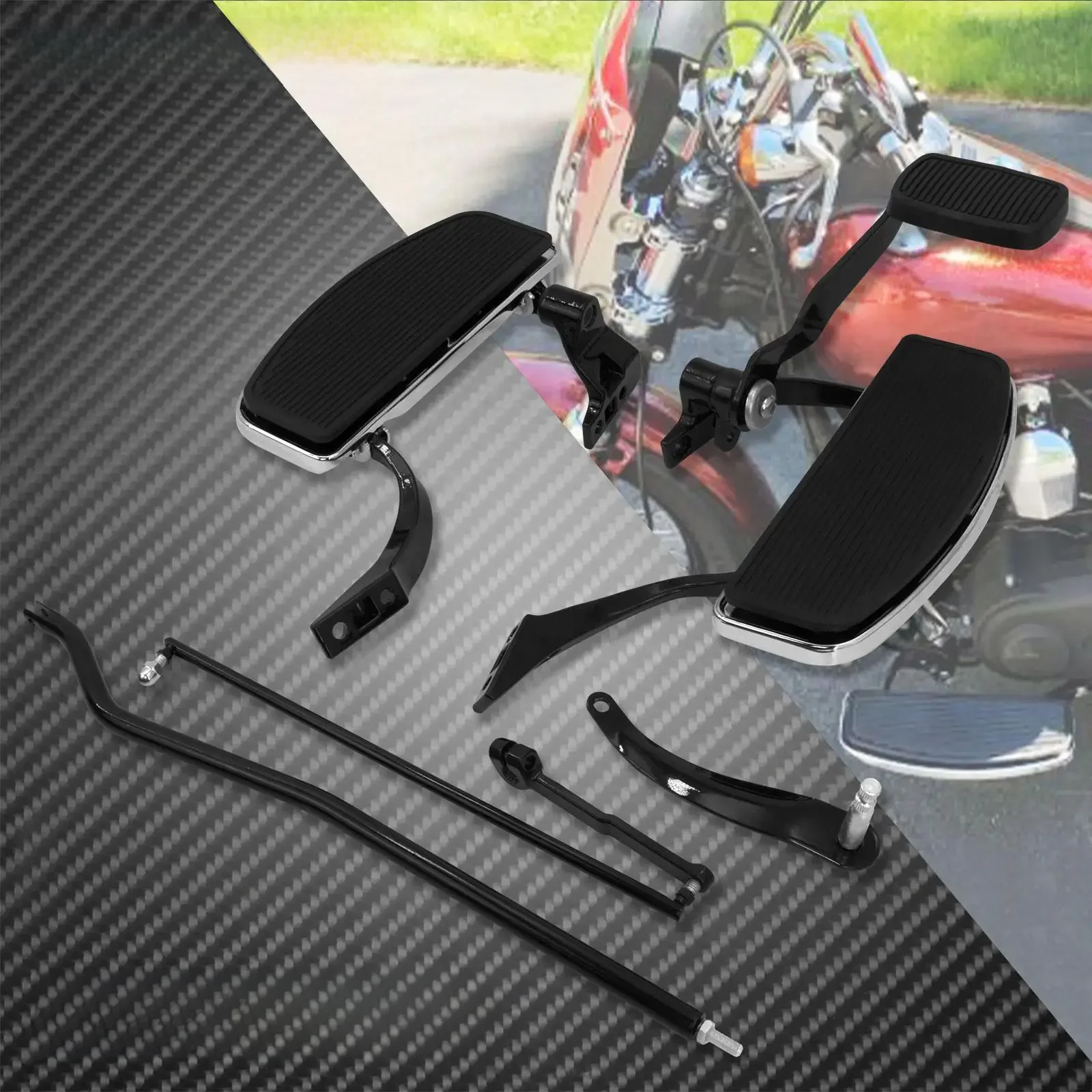 Motorrad Schwarz Vorwärts Control Fußrasten Verknüpfung Hebel Set Für Harley Dyna Low Rider Street Bob Super Glide FXDB 2006-2017