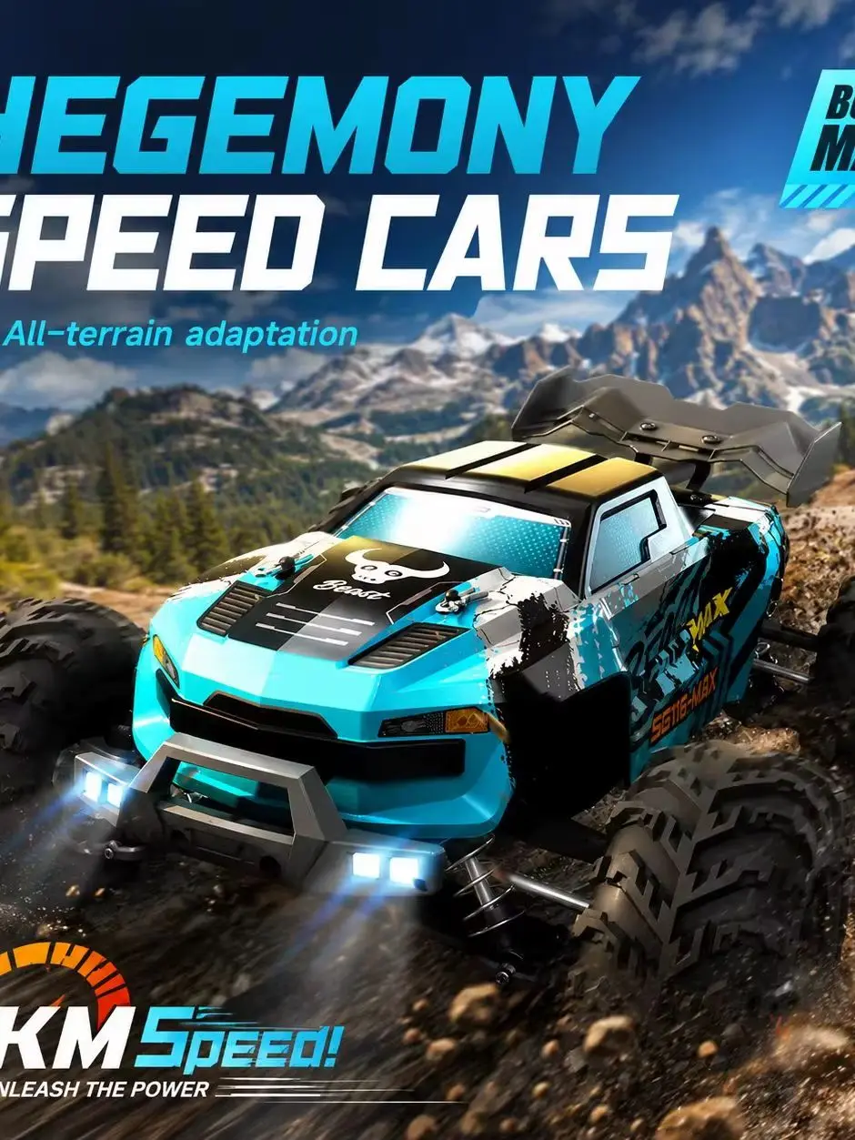 ZNLYRION Ferngesteuertes Auto SG118MAX PRO 4WD RC-Auto 1:16 Bürstenlos 80KM/H Hochgeschwindigkeits-Offroad-Monstertruck 2,4GHz mit LED-Licht für Kinder und Erwachsene