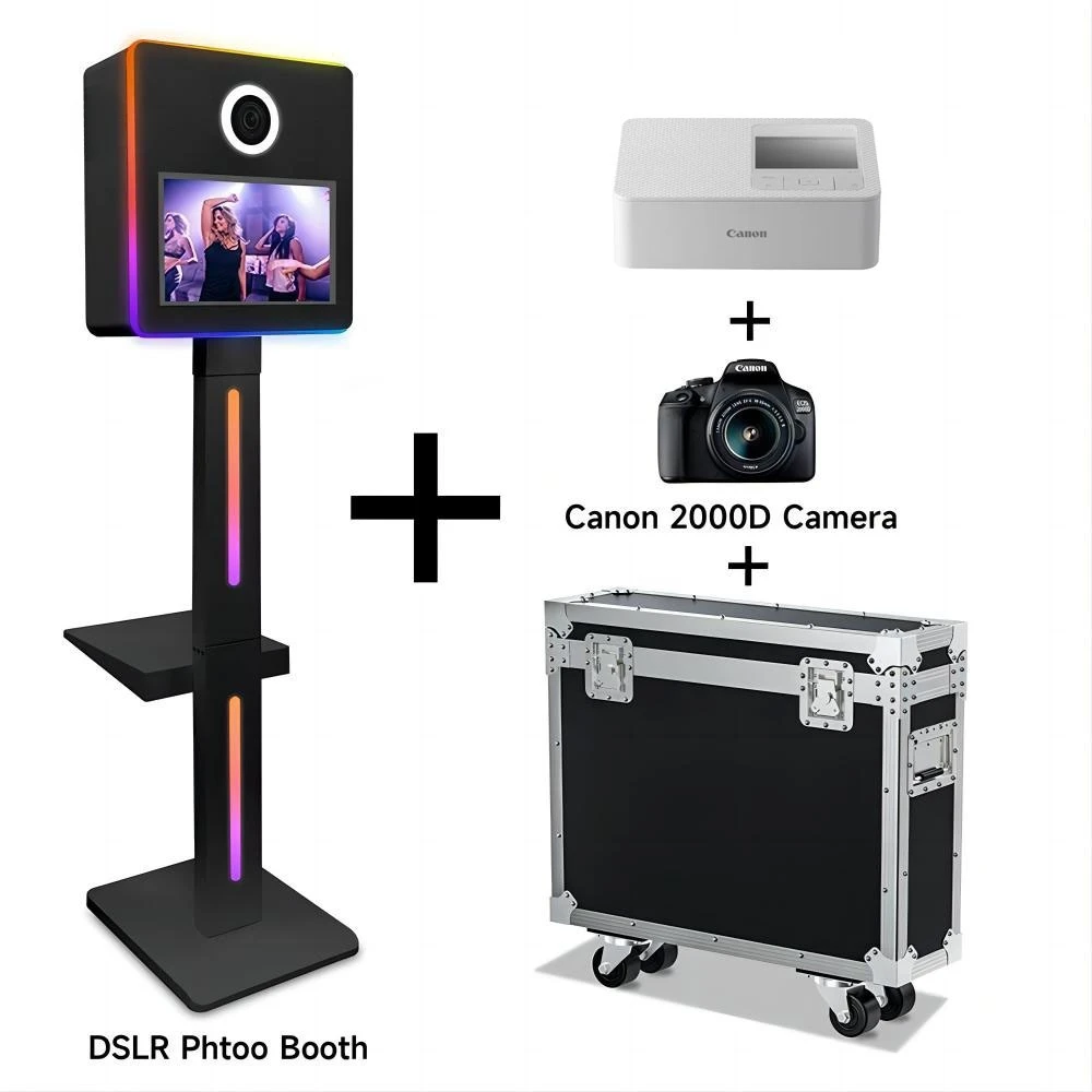 15,6-inch fotobooth met spiegel, vierkant model, ideaal voor feesten, evenementen en bruiloften. |     Rechtstreeks van de fabrikant + 1 jaar garantie, verzonden vanuit een Europees magazijn, snelle