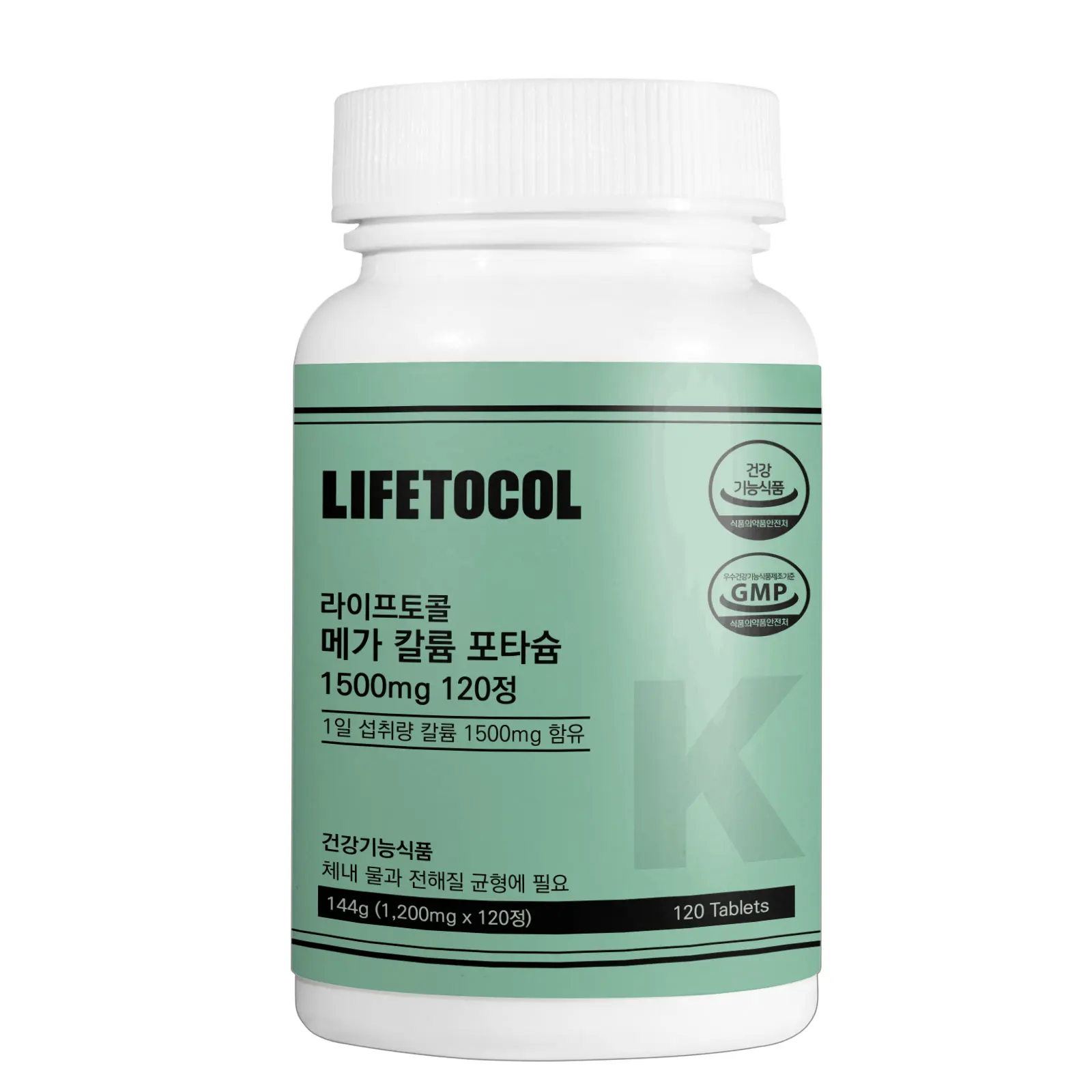 [Life protocol] Mega Potassium Potassium Potassium 1500mg 120 tablets