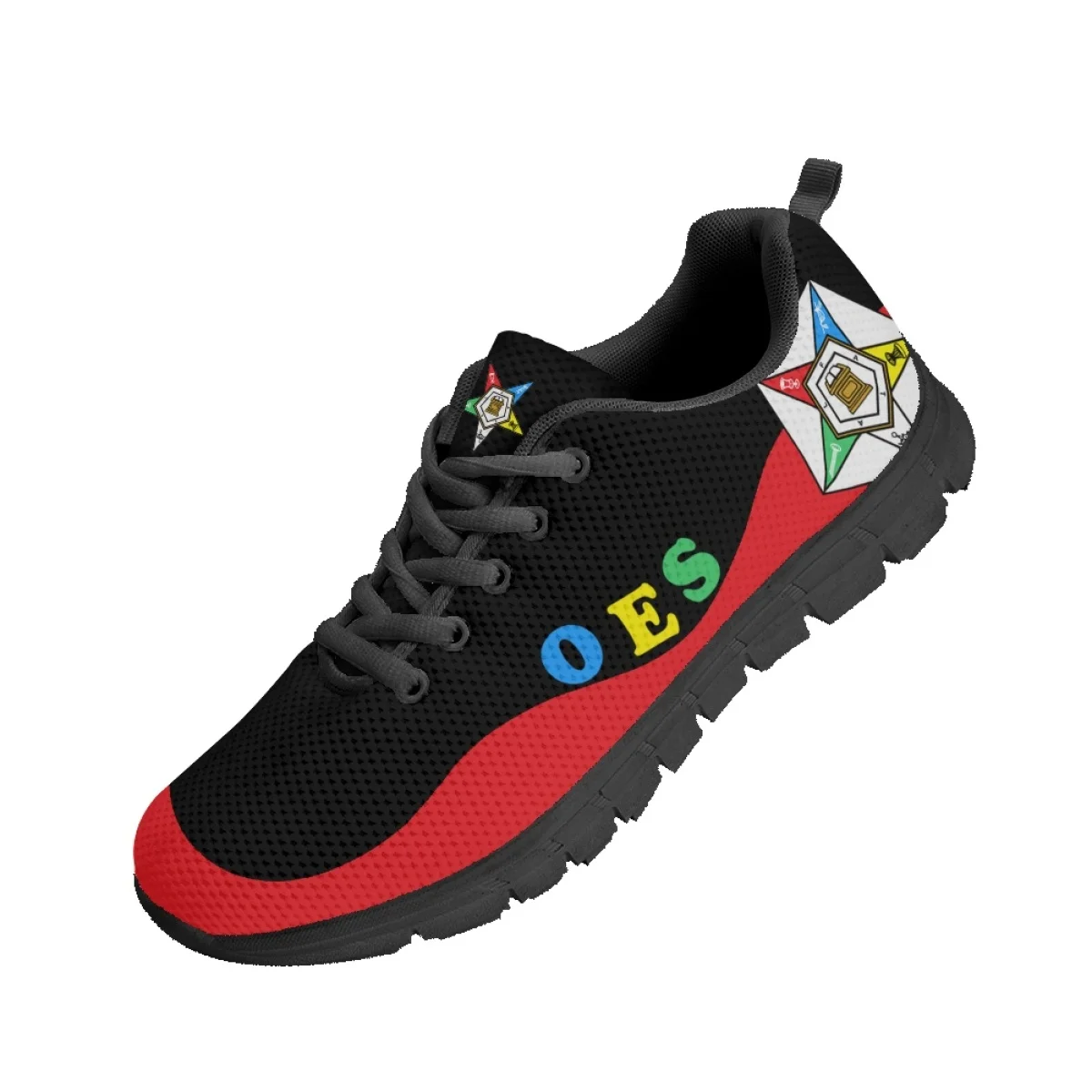 INSTANTARTS Trendy Women's Casual Sneakers OES Style Order Of The Eastern Star Emblem Print Ladies Flat Shoes Outdoor Footwear