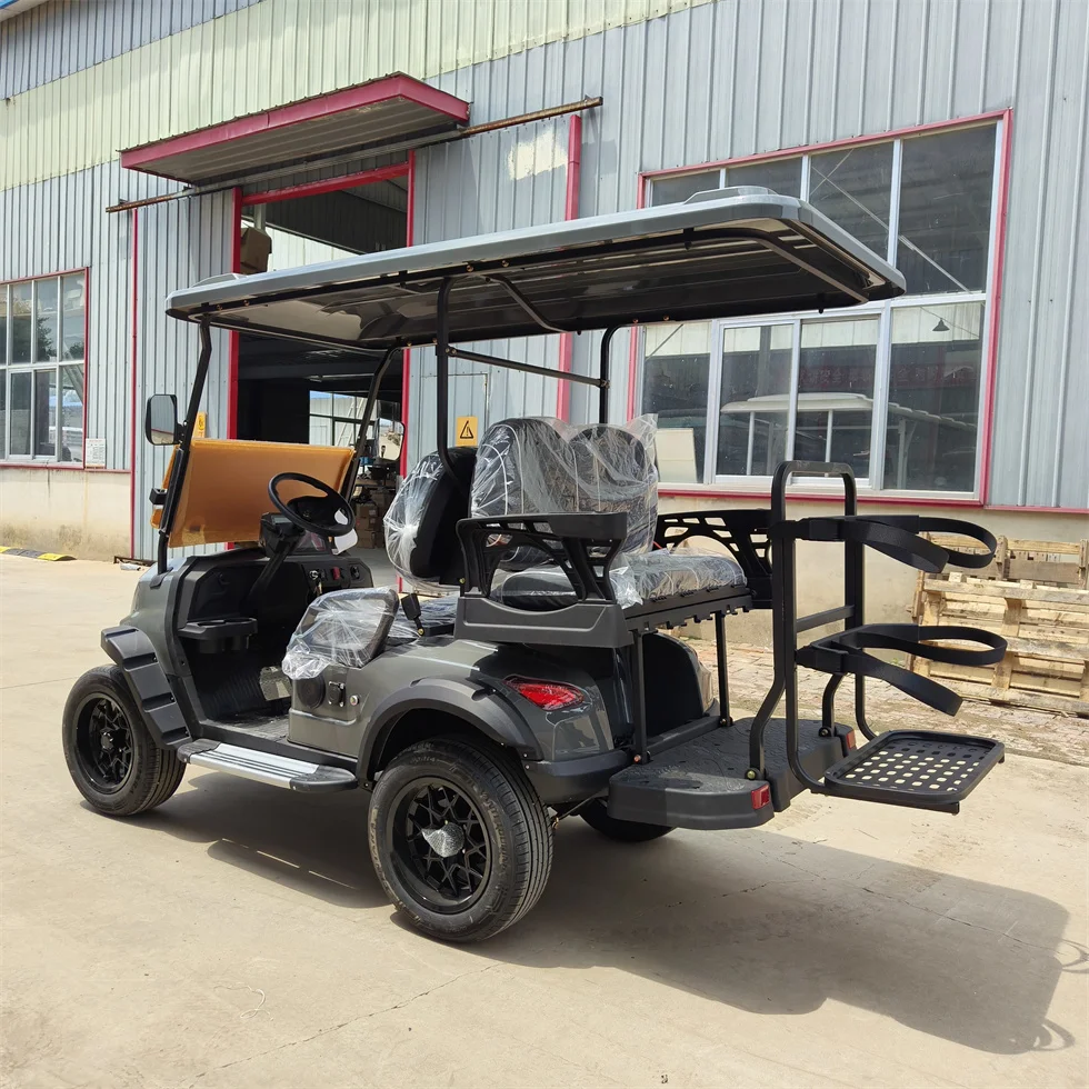 High Performance Manufacture Lithium Battery off road Electric Club Car 4+2 seater 6Seats Golf Carts