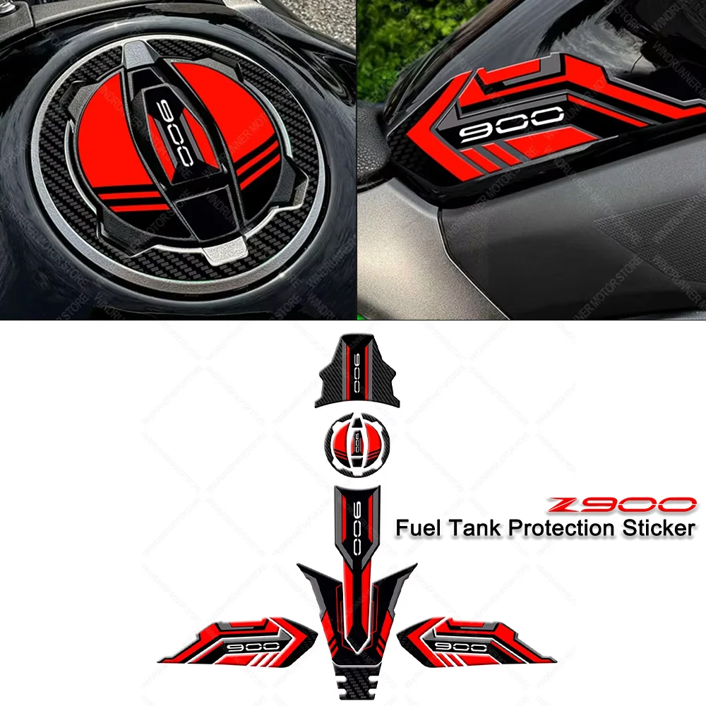 

For Z900 z900 Motorcycle Accessories Sticker 3D Tank pad Protector Cover Anti-Slip Sides