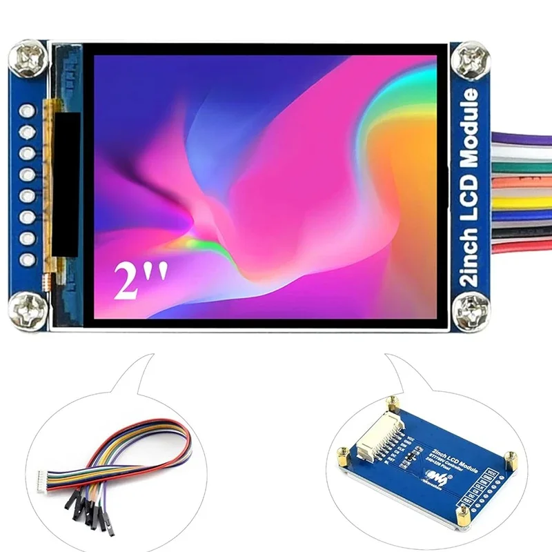 Waveshare 2-calowy moduł LCD IPS 240x320 Mini ekran LCD ST7789VW sterownik interfejs SPI kompatybilny z Raspberry Pi/Ardu-ino/STM32 — zdjęcie produktu 7