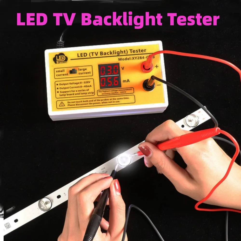 LED TV Backlight Tester XY284 Multipurpose Dual Digital Display Screen Tester 0~320V TV Lamp Strips Beads Repair Accessory Tool