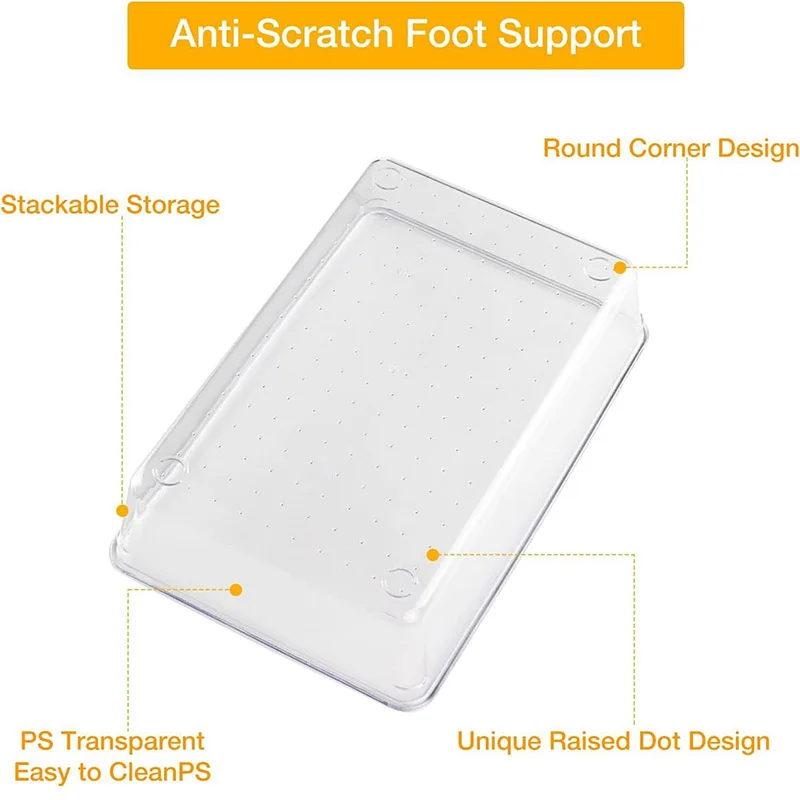 25 قطعة صندوق شفاف تخزين منظم مكتب حاوية علب تخزين بلاستيكية درج منظم الجدول صندوق مجوهرات ماكياج #5