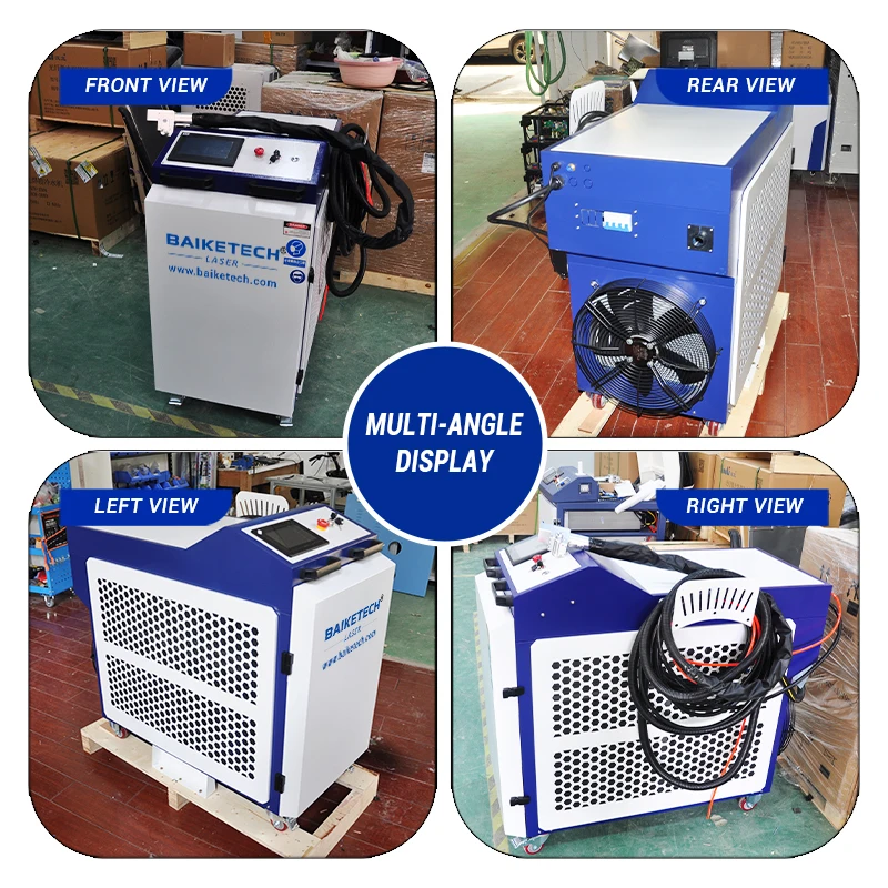 Energy-saving chassis type continuous laser cleaning machine, surface resin, paint, oil stains, dirt, rust removal machine.