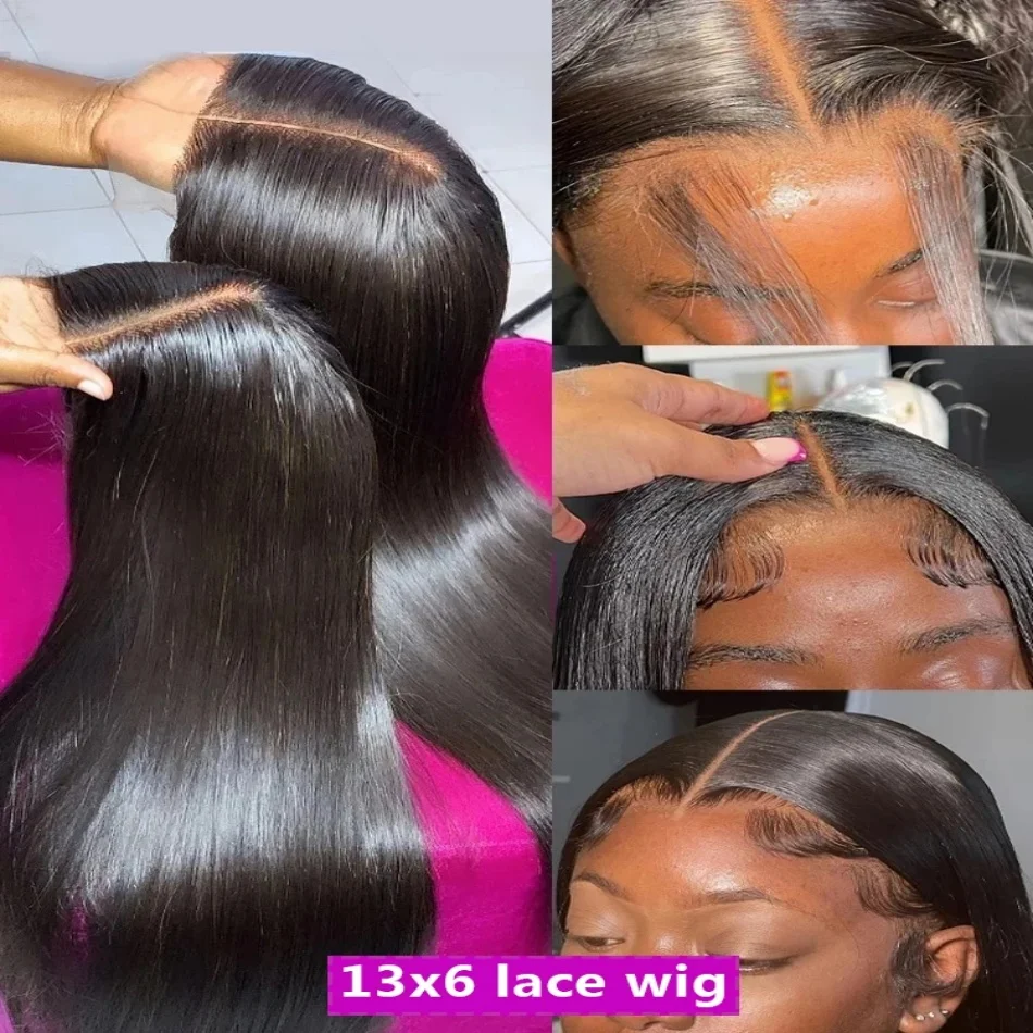 13x6 transparente HD-Spitze Front Echthaar Perücken gerade Frontal Haar Perücken 100% natürliche 30 40 Zoll leimlose Perücken für Frauen Wahl