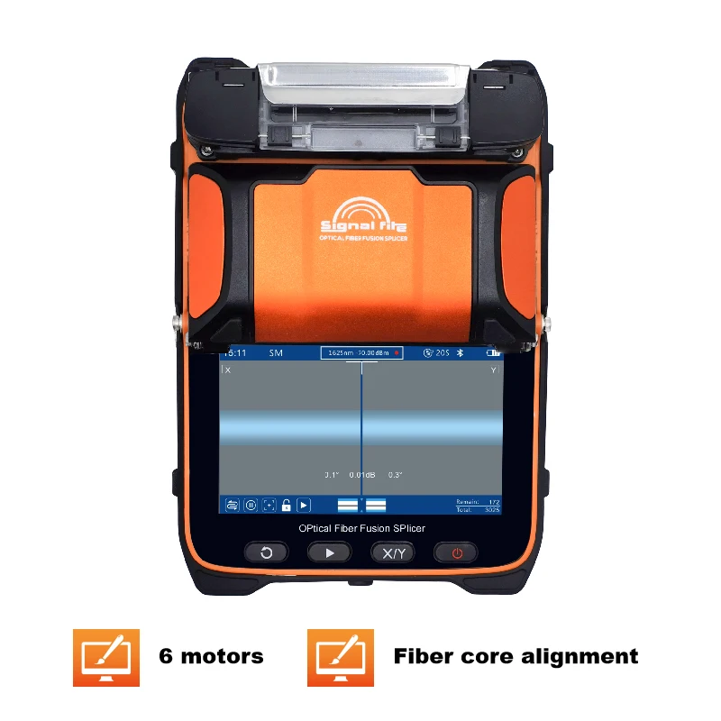 Imagem -02 - Signal Fire-optical Fiber Fusion Splicer Máquina de Solda Opm Vfl Fibra Óptica Splicer Touch Screen Ai9