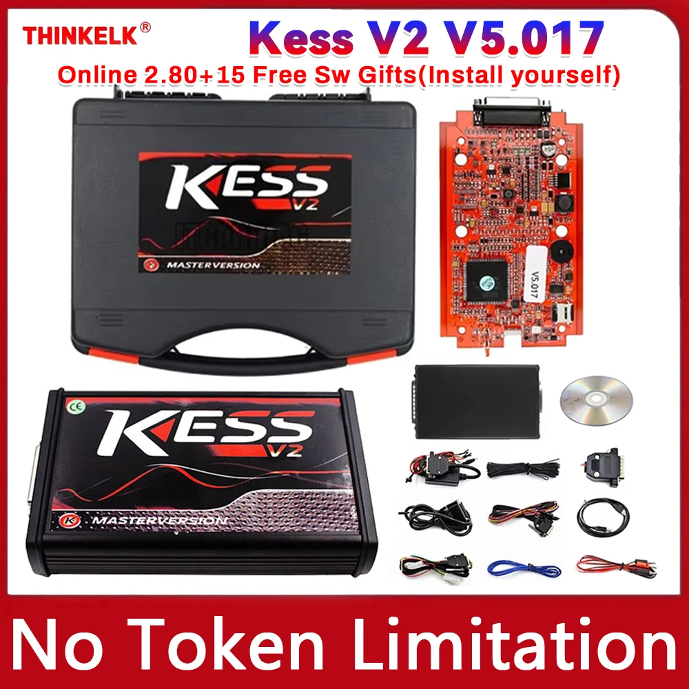 

Kess V2 V5.017 Online 2.80 EU Red For Ktag V7.020 ECU Programmer with Toolbox OBD2 Tuning Kit No Token Limited