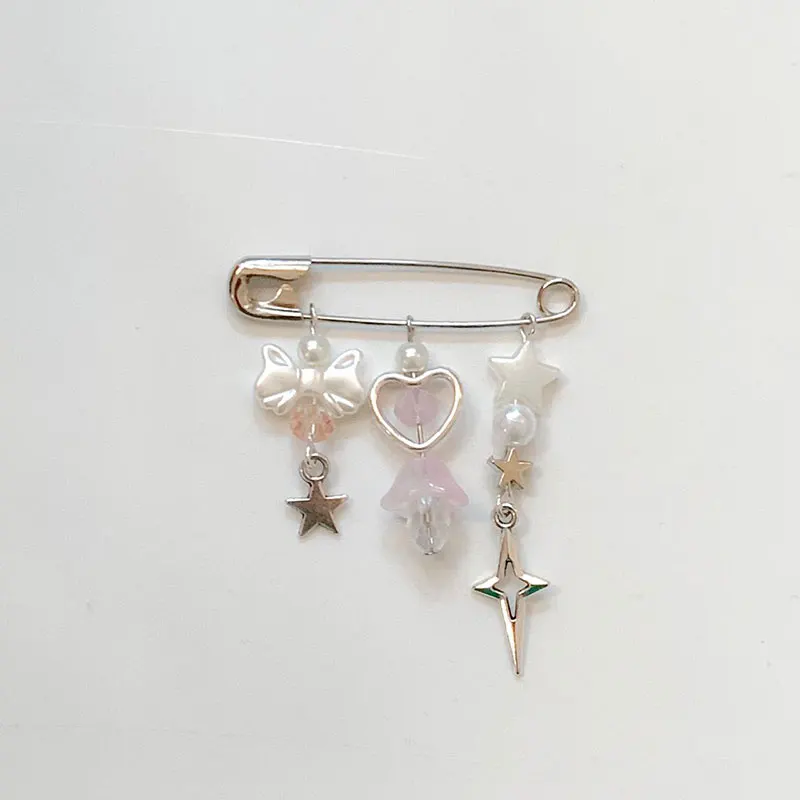 Handmade Star Tooth Y2K Pin Brooch, Independence, Bow, Fish, Fairy Tale Brooch