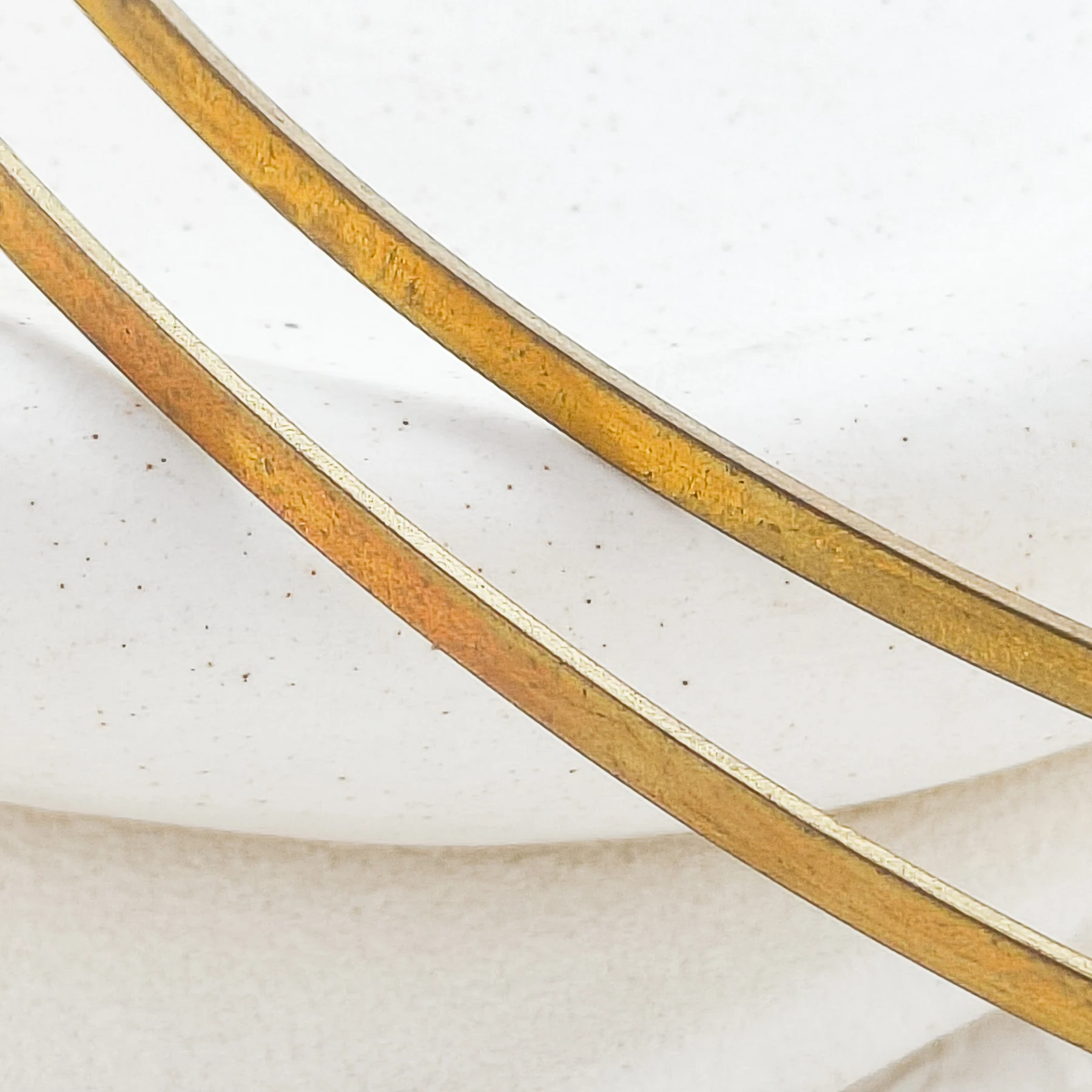 DIY Supply-One Meter Half Hard Solid Raw Brass Finding Wrapping Wire - Flat Wire