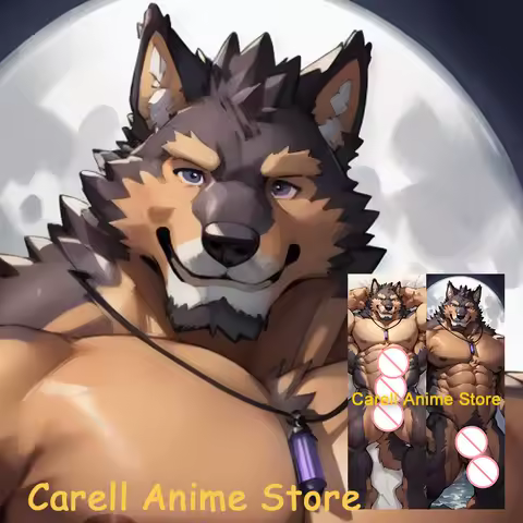 Dakimakura Pubraseer Wolf Anime Furry Double-Sided Print Life-size Body Pillow Cover
