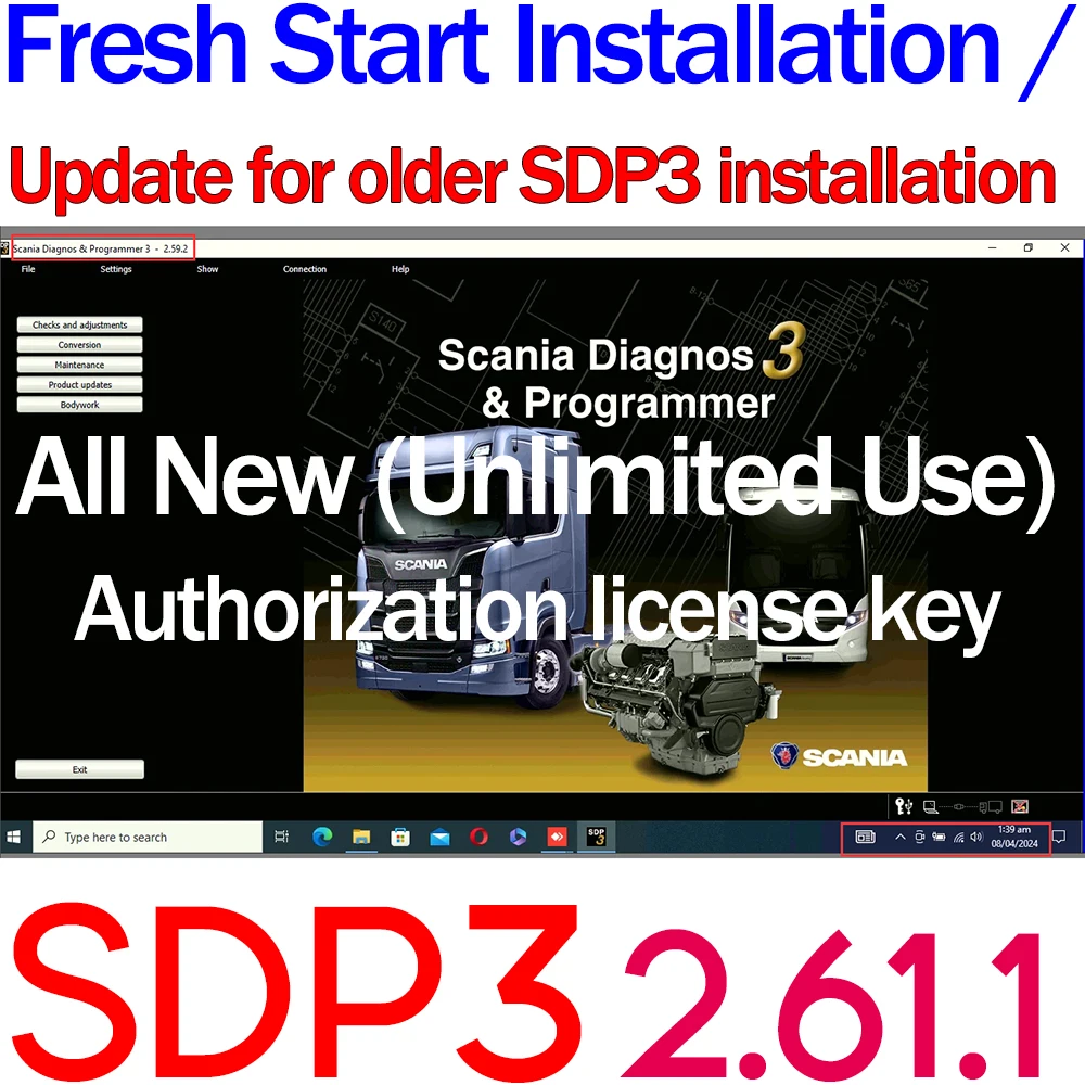 SDP3 2.61.1 Update New VCI3 Full Chip VCi3 for Scania Heavy Duty Truck Buses Engine Diagnostic Programmer Work More PC Unlimited