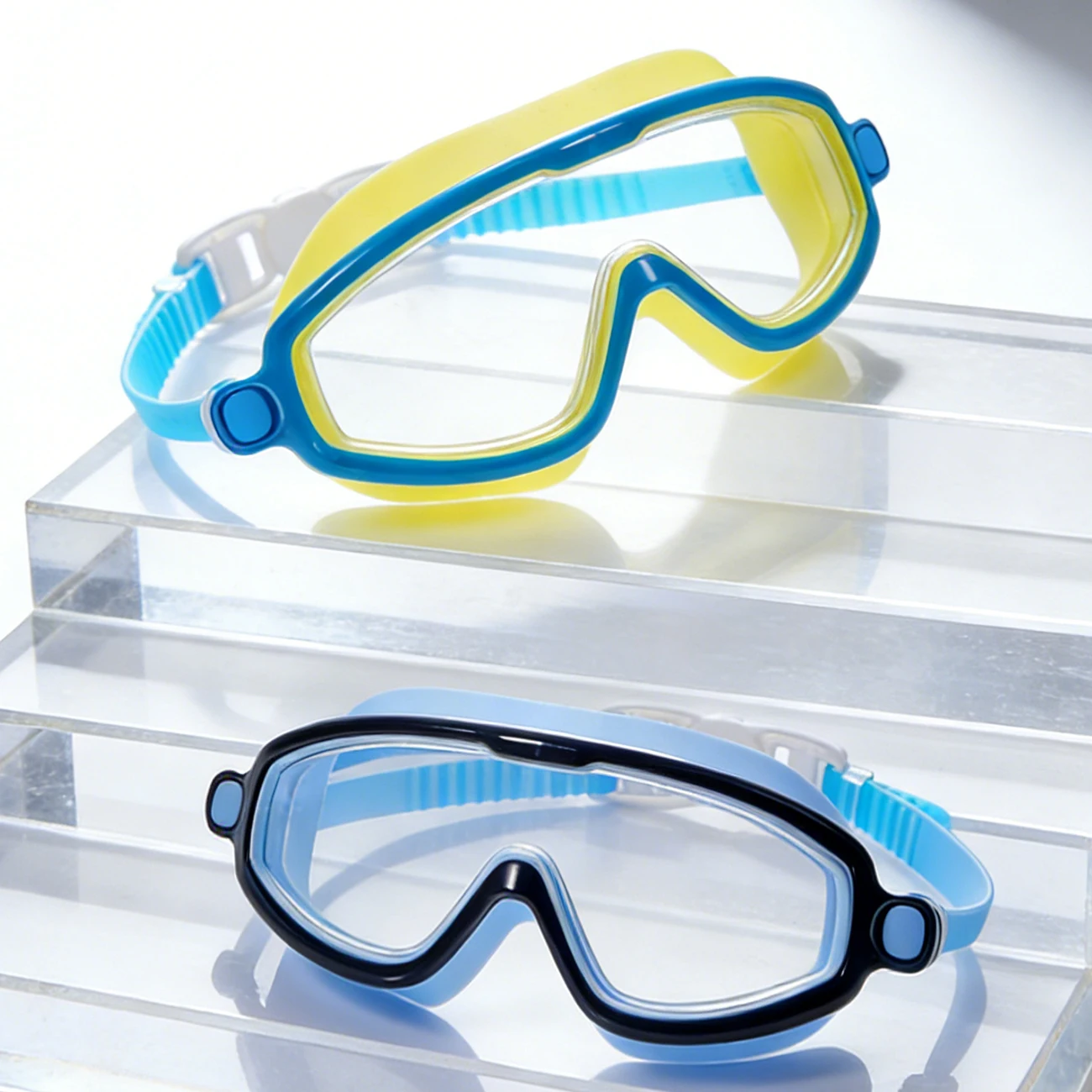1PC Children's Large Frame Waterproof and Anti Fog Swimming Goggles,2026 Summer Wide View Swimming Goggles for Kids Boys Girls view 5