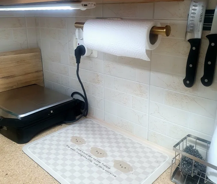 Kitchen Paper Towel Holder Adhesive Tissue Hanger Toilet Roll Paper Dispenser Cabinet Storage Napkin Rack Bathroom Accessories photo review