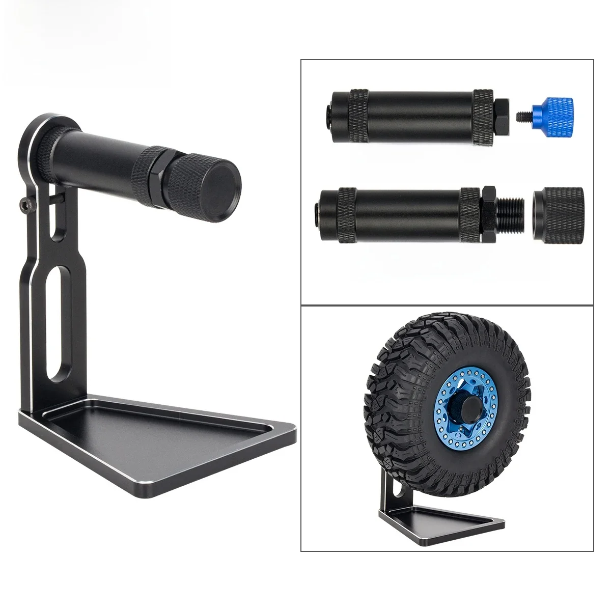 Outil d'équilibrage de pneus de roue hexagonale en alliage d'aluminium 12mm 17mm pour 1/10 1/8 1/7 Rc, Base de Support d'équilibre dynamique, pièces de mise à niveau de voiture RC