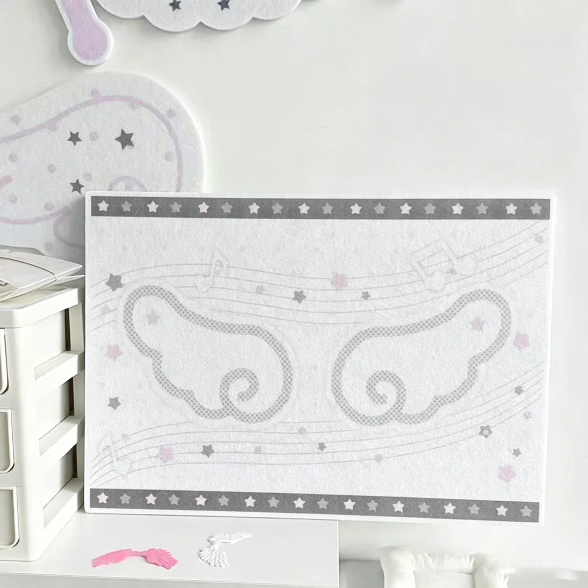Kawaii Koreanische Ins-Style Messer-Gabel-Flügel Spezialform Filztafel Bar Pain Board Hintergrund Fotowand Bohrfreie Dekorative Tafel – Detail 6