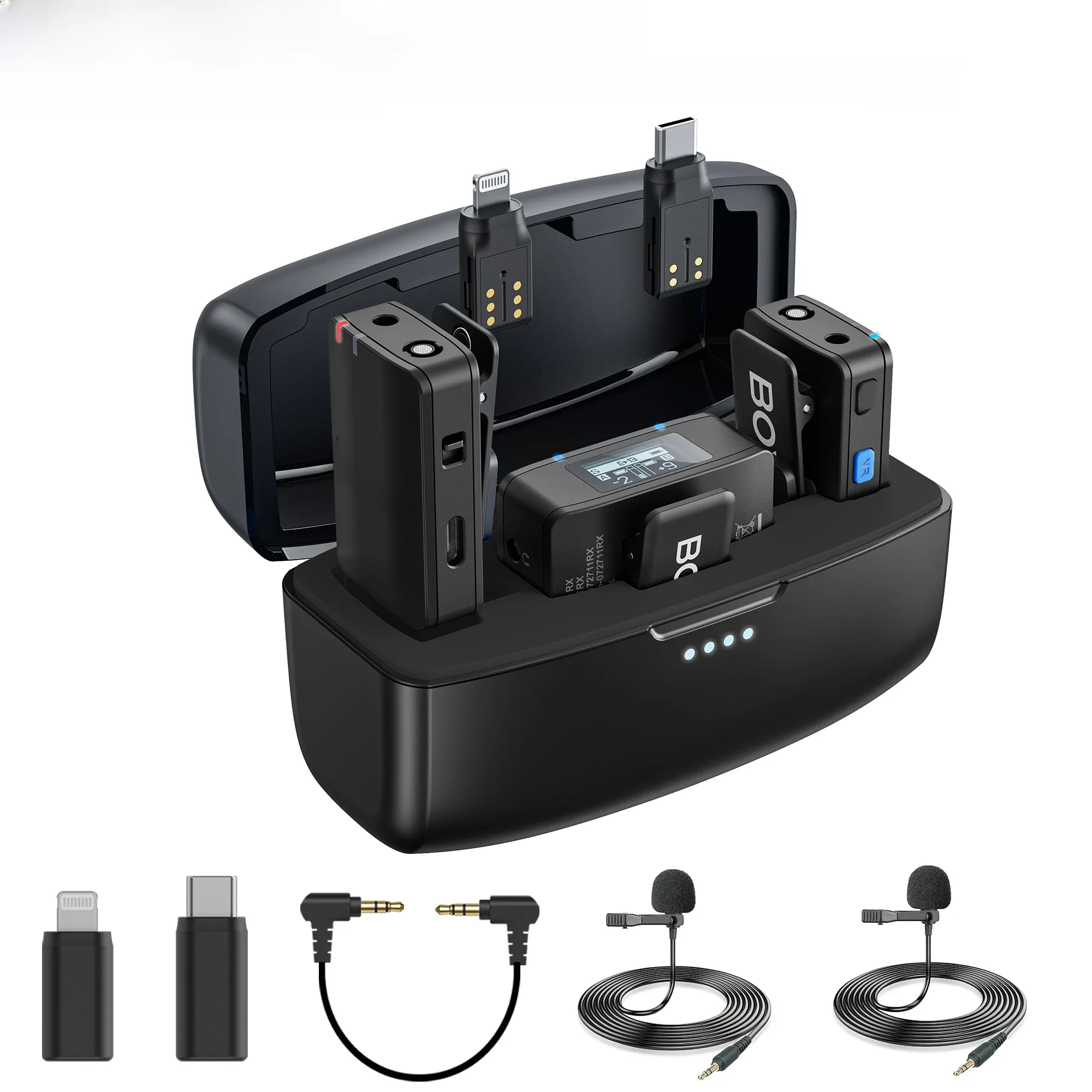 BOYA BOYAMIC Wireless Lavalier Ansteckmikrofon für iPhone Android DSLR-Kamera USB-C Live-Streaming