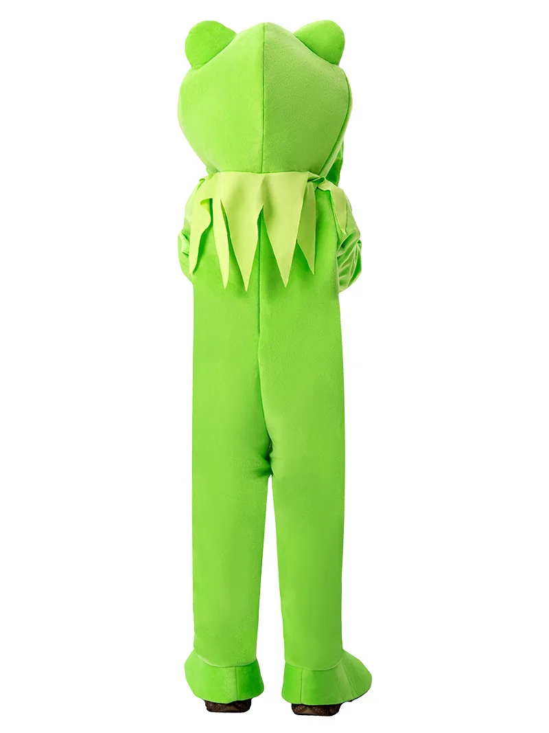 Muppets Kermit Costume Green Animal The Frog Child Costume Kids Fancy Dress Kermit Puppet Jumpsuit Set for Kids