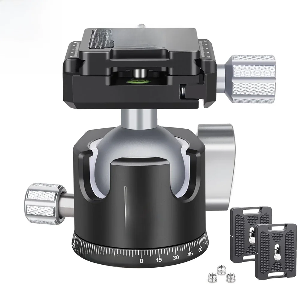 ARTCISE 28/34 mm kulowy niskoprofilowy statyw CNC z 2 szwajcarskimi płytkami szybkiego zwalniania Arca, panoramiczną głowicą kulową 360 do lustrzanek cyfrowych — zdjęcie produktu 7