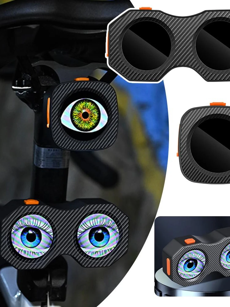 AliExpress Motorcycle Bicycle Rearview Mirror Decorative Lights Rechargeable Light 3D LED Modification Remote Dynamic Eye Devil USB M9V0