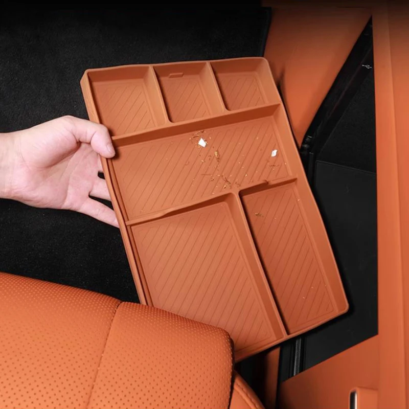 For AITO M9 2024 Automotive Interior Accessories Driver's Lower Storage Box Co Driver's Lower Silicone Storage Rack