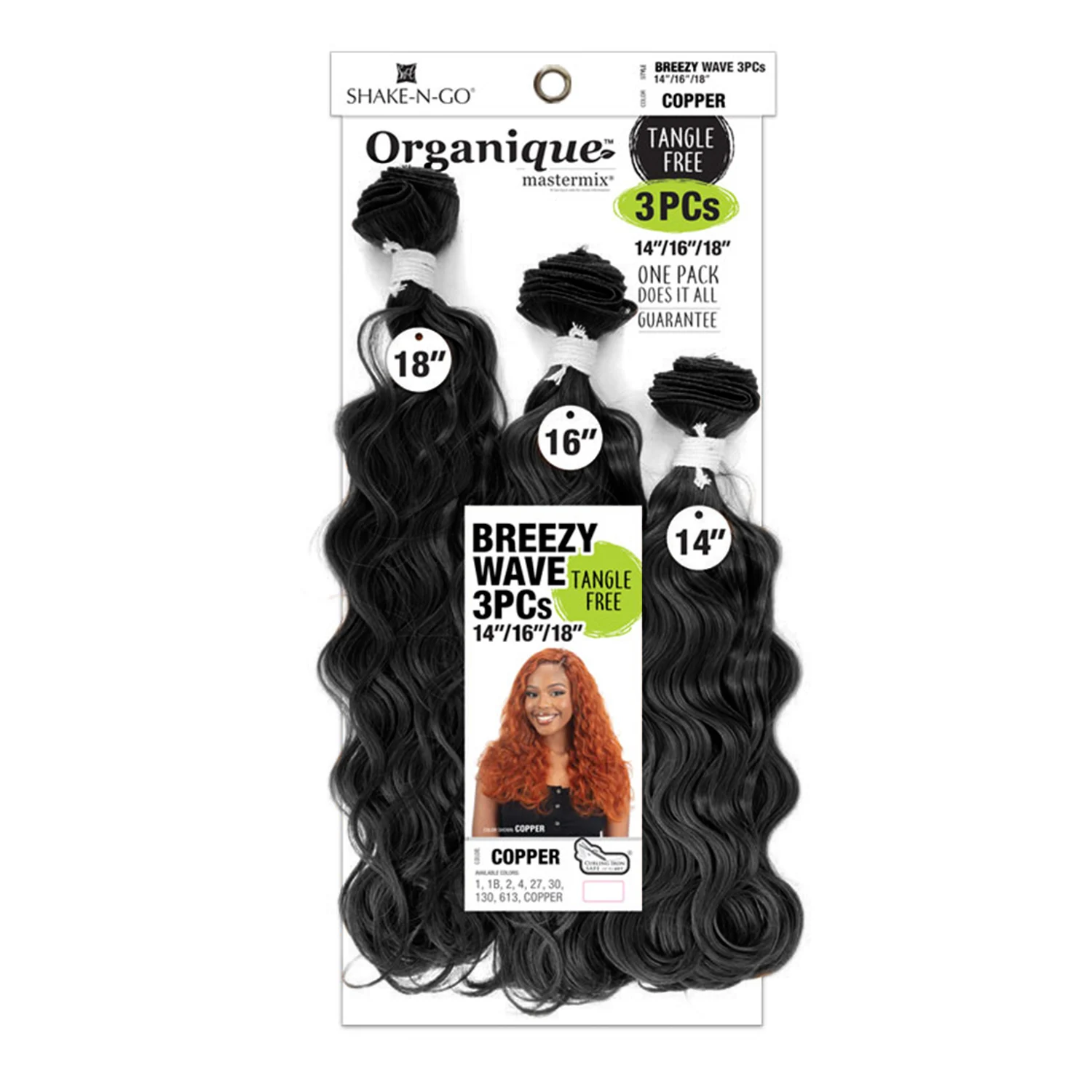 

Milky Way Синтетическое плетение Organique Breezy Wave 3 шт. (141618 дюймов)