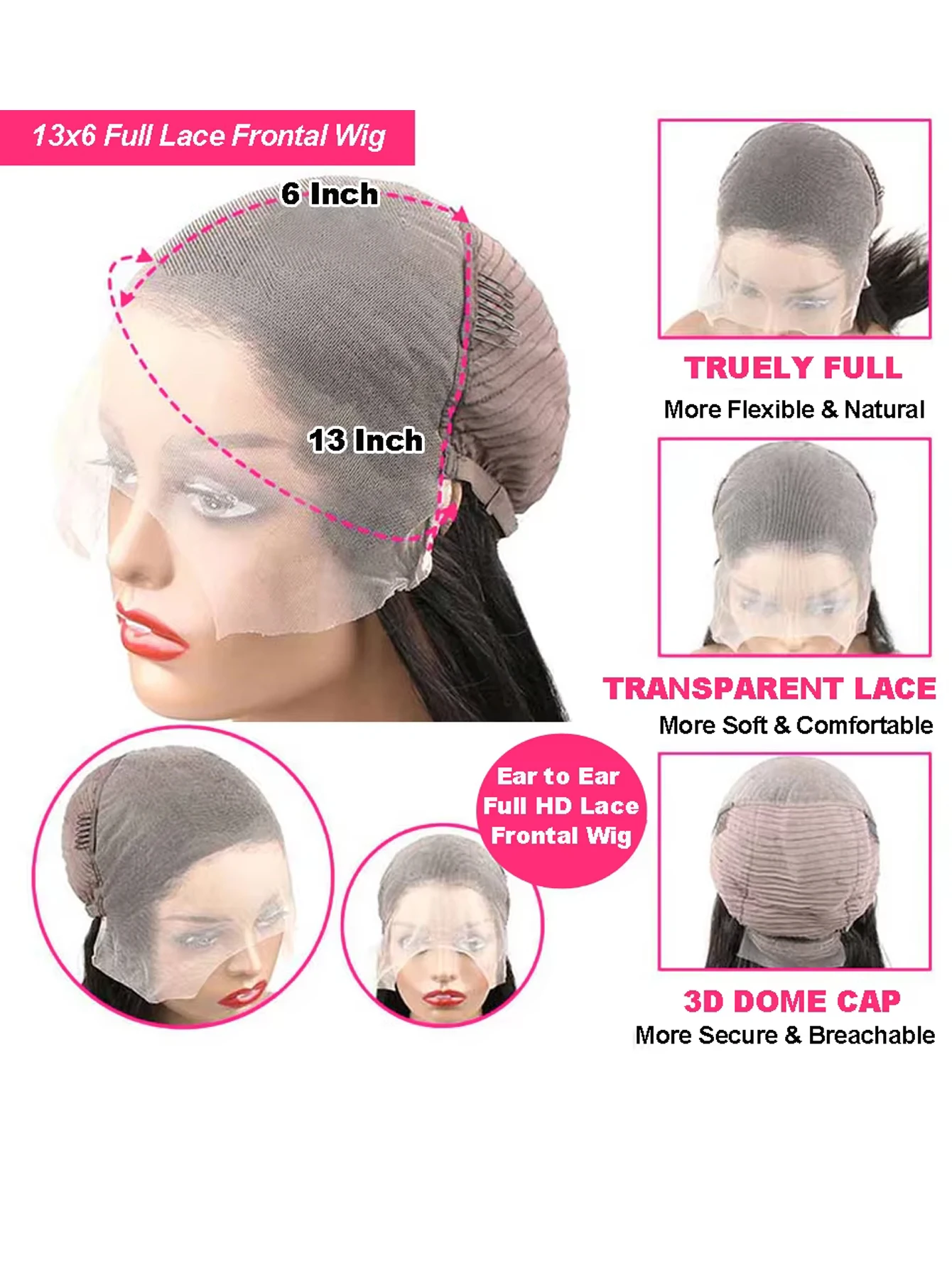 30 40 بوصة مستقيم الدانتيل الجبهة الباروكات الشعر البشري 13x6 HD الدانتيل الباروكة الأمامية شعر طبيعي مفرود الباروكات للنساء شعر ريمي #5