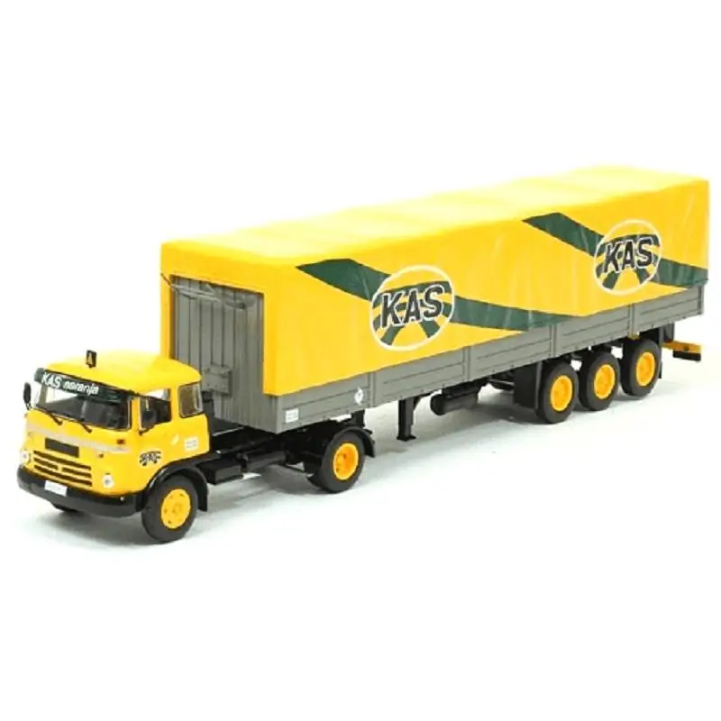 Camion articulé classique robuste Altaya, Barreiros Super Azor Refreshing Drink Advertising Gran Ruta de fabrication espagnole, échelle 1:43, miniature en métal moulé sous pression, collection de camions articulés, sans fascicule, l'emballage d'origine peut être endommagé