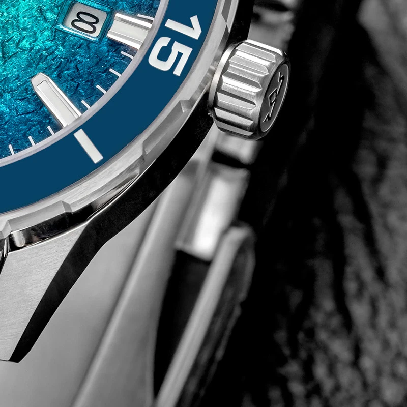 AddiesKin K005 Men's Luxury Automatic Watch Miyota 9015 3D Pressed Dial Color Gradient Finish Ceramic Bezel Sapphire Crystal